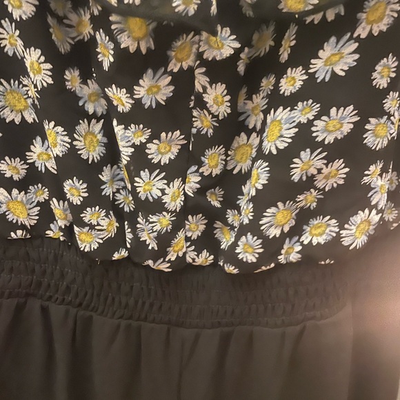 Y2K Flowy Wide Leg Floral Jumpsuit Daisies XL - Picture 7 of 8